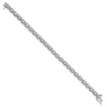 0.01 Ct Round White Diamond Prong Sterling Silver X Link Tennis Bracelet by Fine Color Jewels