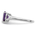 1.40 Ct Heart Purple Amethyst Prong Silver Solitaire Promise Ring by Fine Color Jewels