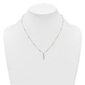 Silver Italian Horn 18 Inch Necklace by Fine Color Jewels