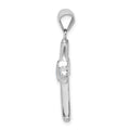 Sterling Silver Blue Opal Small Cross Pendant by Fine Color Jewels