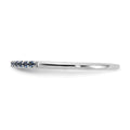 0.24 Ct Round Blue Sapphire Prong White Gold Half Eternity Ring by Fine Color Jewels