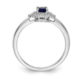 0.63 Ct Oval Blue Sapphire & Diamond Prong 14K White Gold Halo Ring by Fine Color Jewels
