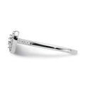 0.26 Ct 10k White Gold Lab Grown Diamond Cluster Halo Pave Engagement Ring by Fine Color Jewels