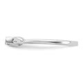 14k White Gold Lab Diamond Solitaire Engagement Ring 1/15 carat by Fine Color Jewels