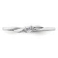 14k White Gold Lab Diamond Solitaire Engagement Ring 1/15 carat by Fine Color Jewels