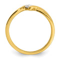 14k Lab Grown Diamond Solitaire Engagement Ring 1/6 carat by Fine Color Jewels