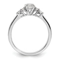10k White Gold Lab Diamond Engagement Ring 1/2 carat by Fine Color Jewels