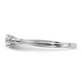 10k White Gold Lab Diamond Engagement Ring 1/2 carat by Fine Color Jewels