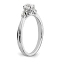 10k White Gold Lab Diamond Engagement Ring 1/2 carat by Fine Color Jewels