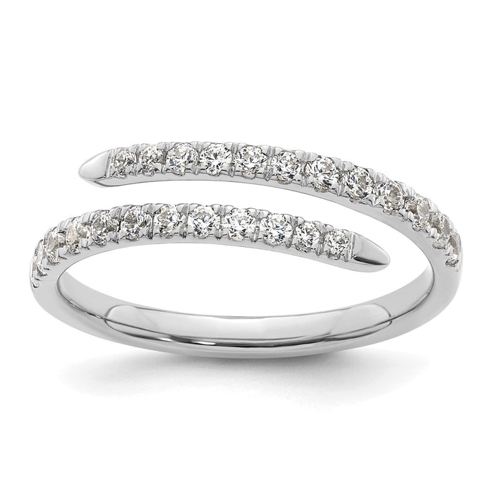 14k Gold Lab Grown Diamond Fashion Pave Bands by Fine Color Jewels