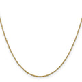 0.95 mm 14K Yellow Gold Twisted Box Chain with Lobster Clasp by Fine Color Jewels