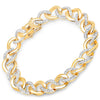 0.70 Ct Round White Diamond Prong Yellow Gold Plated Sterling Silver Cuban Chain Link Bracelet