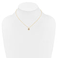 10k Yellow Gold Heart in Heart Birthstone Necklace by Fine Color Jewels