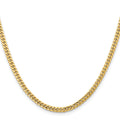 10k Gold Cuban Chain Necklace 18 inch by Fine Color Jewels