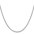 14K White Gold Franco 1.1 mm Chain 18-inch by Fine Color Jewels