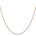 14K Rose Gold 1 mm Diamond Cut Open Franco Chain by Fine Color Jewels