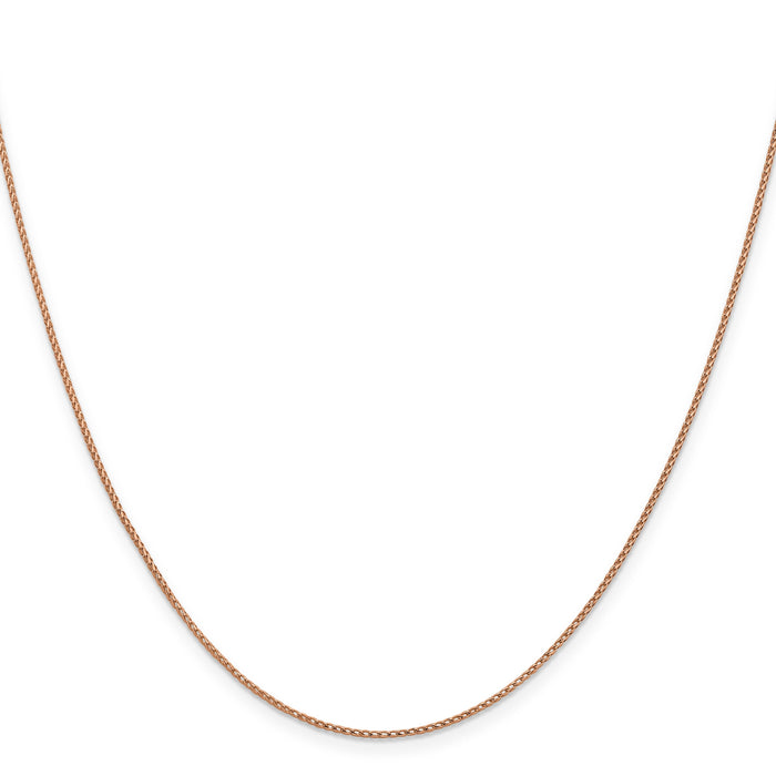 14K Rose Gold 1 mm Diamond Cut Open Franco Chain by Fine Color Jewels