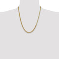 14k Yellow Gold Silky Herringbone Chain for Men by Fine Color Jewels