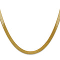 20-inch 14k Yellow Gold Silky Herringbone Chain by Fine Color Jewels