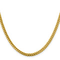 20 inch Miami Cuban Unisex Chain Necklace 14k Gold by Fine Color Jewels