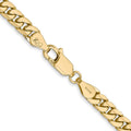 14k Gold Miami Cuban Chain Necklace 22 inch by Fine Color Jewels