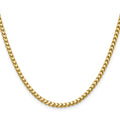 14K Yellow Gold Franco Chain 24-inch by Fine Color Jewels