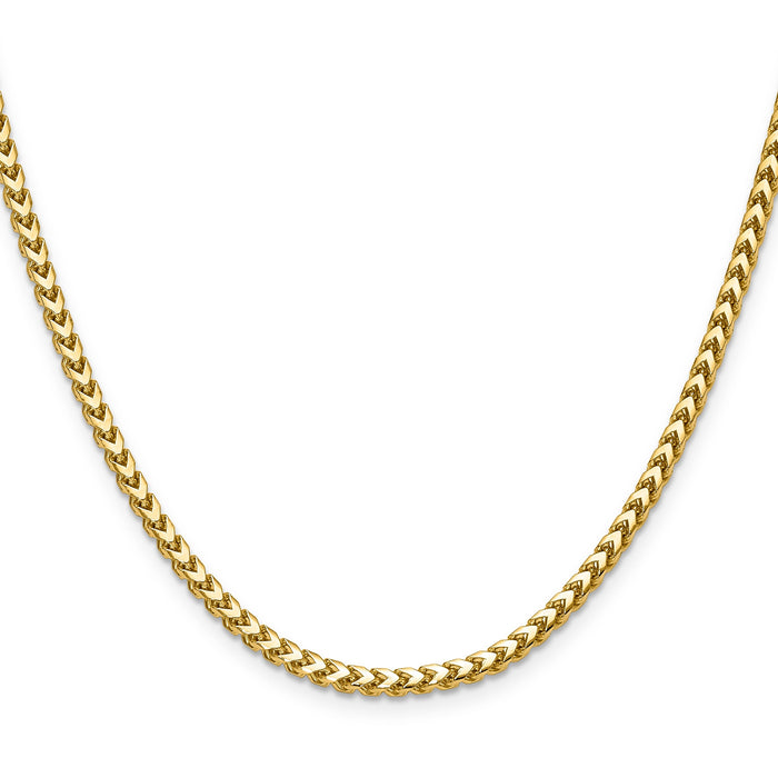 14K Yellow Gold Franco Chain 24-inch by Fine Color Jewels