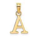 14k Gold Block Initial Letter Pendants by Fine Color Jewels