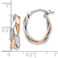 Braided 14K Gold Hinged Hoop Earrings by Fine Color Jewels
