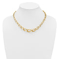 14K Yellow Gold Link Chain Necklace by Fine Color Jewels