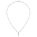 Silver Italian Horn 18 Inch Necklace by Fine Color Jewels