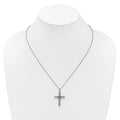 Sterling Silver London Blue Topaz Cross Extension Necklace by Fine Color Jewels