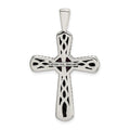 Purple Natural Amethyst Silver Cross Necklace by Fine Color Jewels