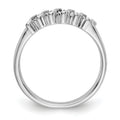 Round Sapphire Diamond Prong 10K Gold Five Stone Ring by Fine Color Jewels
