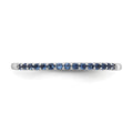 0.24 Ct Round Blue Sapphire Prong White Gold Half Eternity Ring by Fine Color Jewels