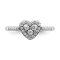 0.26 Ct 10k White Gold Lab Grown Diamond Cluster Halo Pave Engagement Ring by Fine Color Jewels