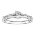 10k White Gold Lab Diamond Engagement Ring 1/2 carat by Fine Color Jewels