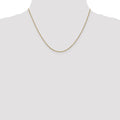 0.95 mm 14K Yellow Gold Twisted Box Chain with Lobster Clasp by Fine Color Jewels