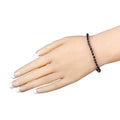 8.36 Ct Round Blue Sapphire Prong Sterling Silver Tennis Bracelet by Fine Color Jewels