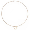 14K Yellow Gold Over Silver Heart Pendant Cable Chain Necklace by Fine Color Jewels