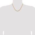 10k Gold Cuban Chain Necklace 18 inch by Fine Color Jewels