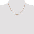 14K Rose Gold 1 mm Diamond Cut Open Franco Chain by Fine Color Jewels