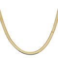 14k Yellow Gold Silky Herringbone Chain 22-inch by Fine Color Jewels