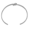Sterling Silver Knot Cuff Bangle Bracelet by Fine Color Jewels