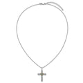 Sterling Silver London Blue Topaz Cross Extension Necklace by Fine Color Jewels