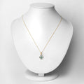 0.67 Ct Genuine Oval Alexandrite and Diamond 18K Yellow Gold Floral Pendant by Fine Color Jewels