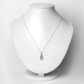0.63 Ct Genuine Oval Alexandrite and Diamond 18K Yellow Gold Cocktail Pendant by Fine Color Jewels