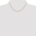 14K 1 mm Diamond Cut Open Franco Chain by Fine Color Jewels