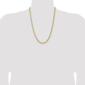 14K Yellow Gold Franco Chain 24-inch by Fine Color Jewels