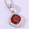 2 Ct Cushion Yellow Madeira Citrine and Lab Diamond Prong Silver Halo pendant Necklace by Fine Color Jewels